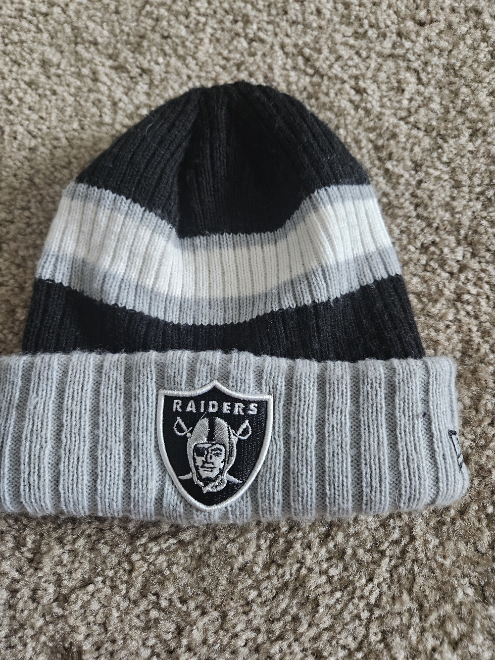 Riders by Lee Black & Gray Rib Knit Beanie Hat